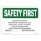 Signmission OSHA, 3.5" Height, 5" Width, 5" W, 3.5" H, Landscape, Construction Site Authorized Personnel Only OS-SF-D-35-L-10571 - alternate 1